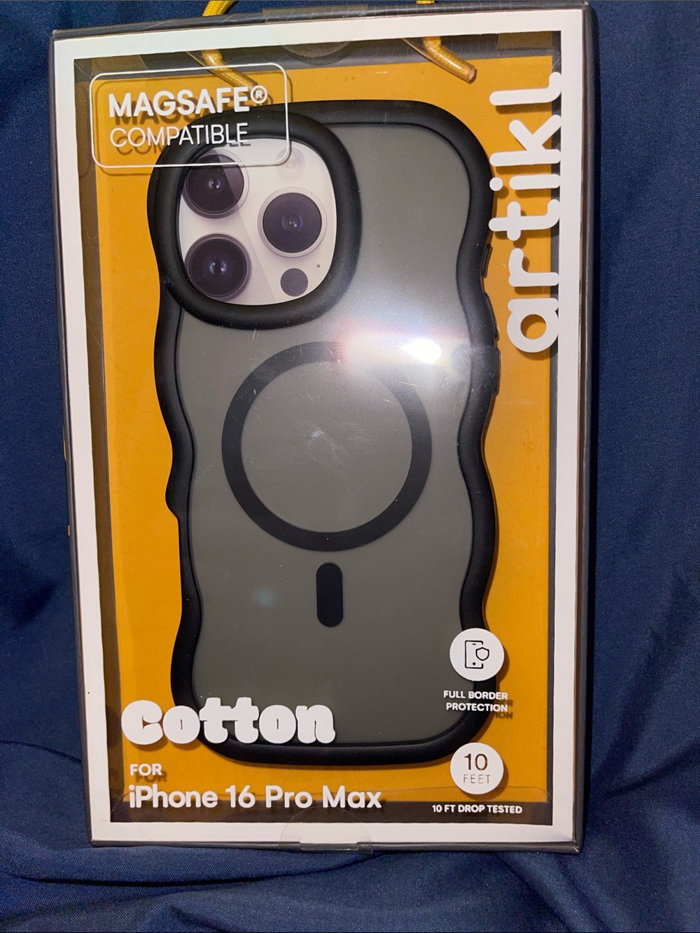 Artikl Cotton MagSafe Case for iPhone 16 Pro Max — Grey & Black